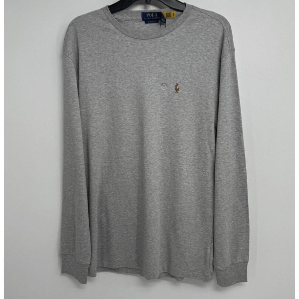 Polo Ralph Lauren Classic Flesh Pony Essential Long Sleeve T Shirt Men's S NWT